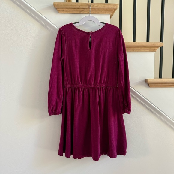 Carter’s Long Sleeve Burgundy Jersey Knit Dress, Size 7 - Picture 4 of 6